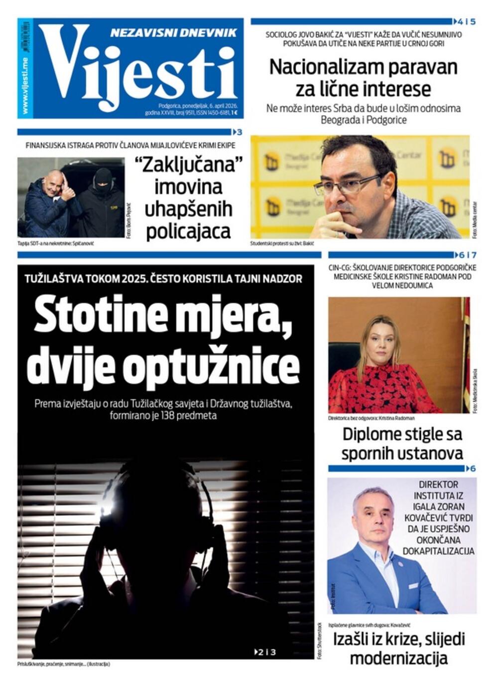 Vijesti 6. april 2026.